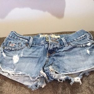 Hollister denim shorts. Light wash. Size 1